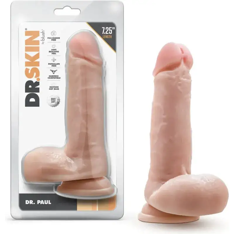 Dildo - Dr. Skin - Dr. Paul 7,25 pouces avec testicule