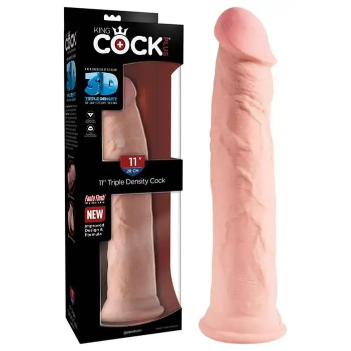 Dildo - King Cock Plus - 11 pouces - Sans Testicules à Triple Densité