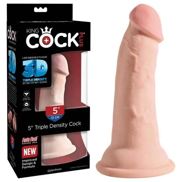 Dildo - King Cock Plus - 5 pouces - Sans Testicules  à Triple Densité