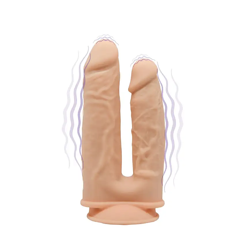Dildo vibrant double pénétration SilexD M1 19.5 cm/17.5 cm
