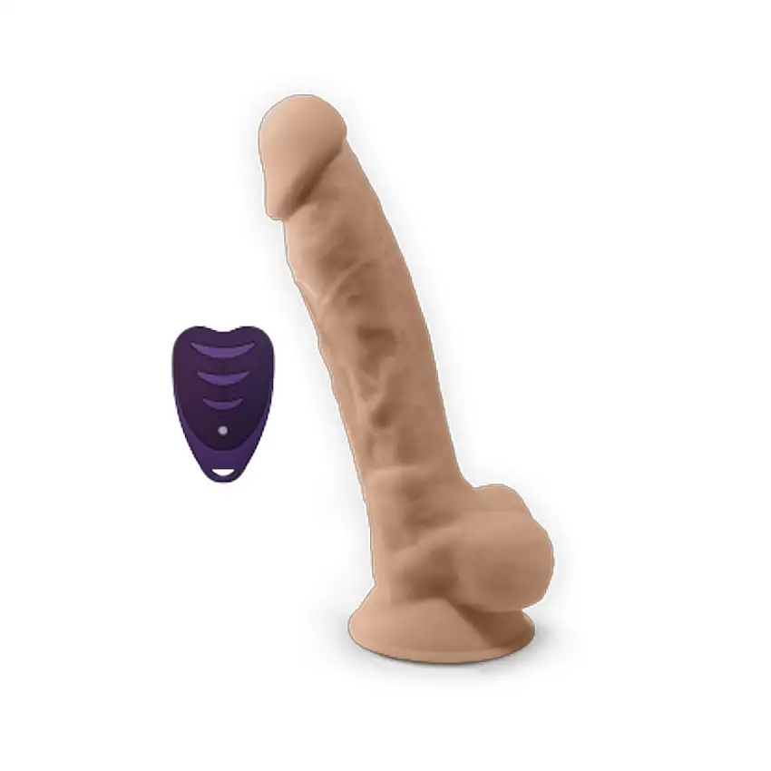 Dildo vibrant et télécommandé SilexD M1 chair claire 20 cm- Ø 4.3 cm