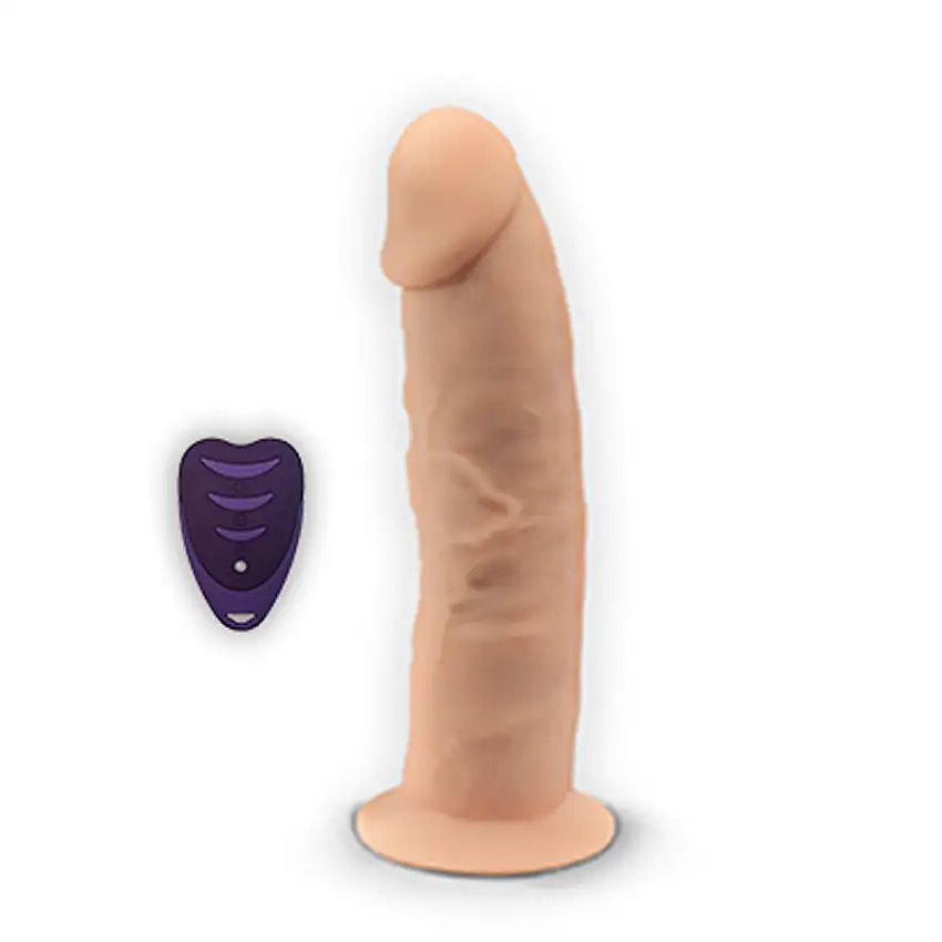Dildo vibrant et télécommandé SilexD M2 chair 17,5 cm Ø 4,4 cm