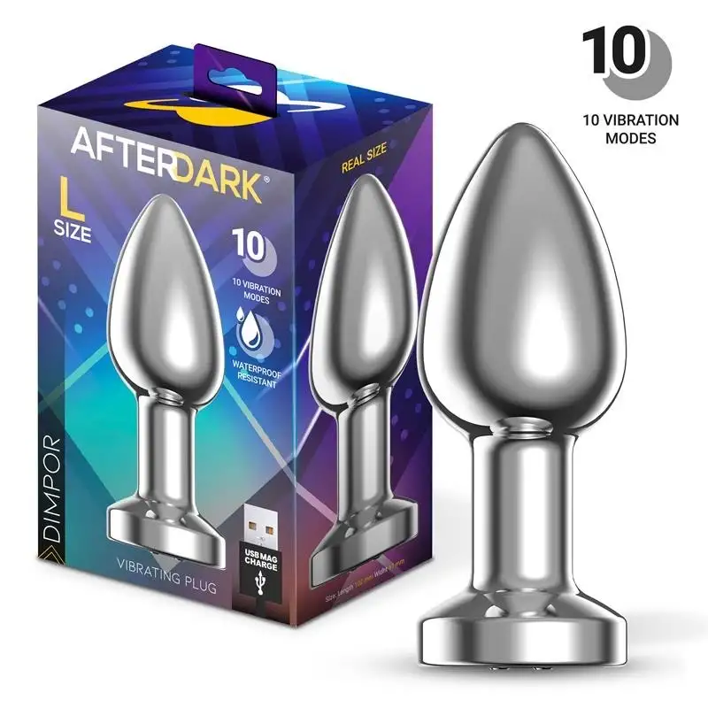 Dimpor Plug Anal chromé vibrant USB magnetique taille L