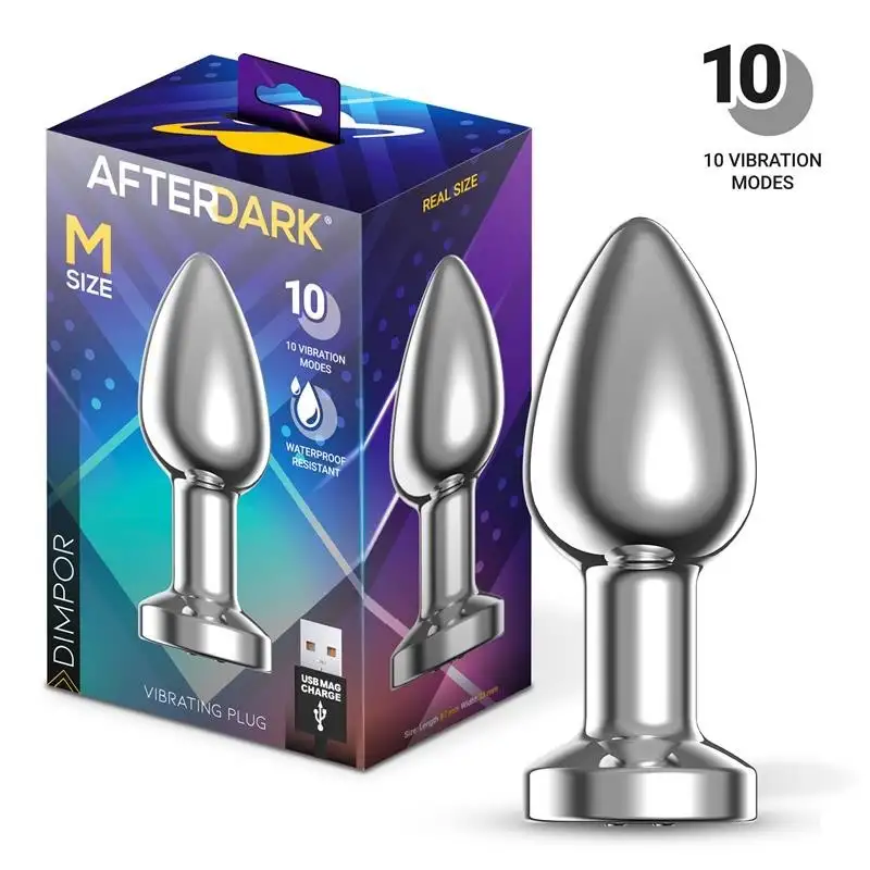 Dimpor Plug Anal chromé vibrant USB Magnétique Taille M