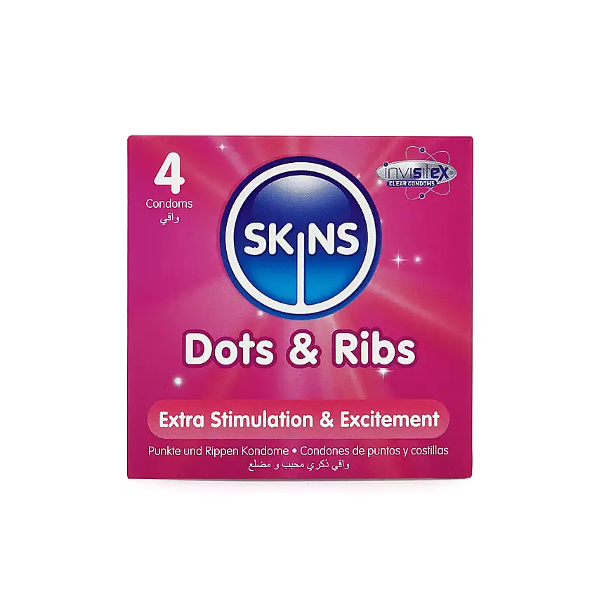 4 x Préservatifs Dots & Ribs