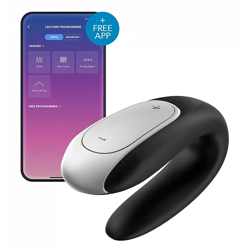 Double stimulateur connecté DOUBLE FUN Satisfyer Noir
