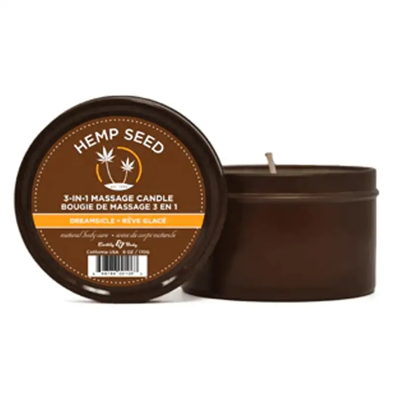 Earthly Body 3-in-1 Suntouched Massage Candle with Hemp and Soy