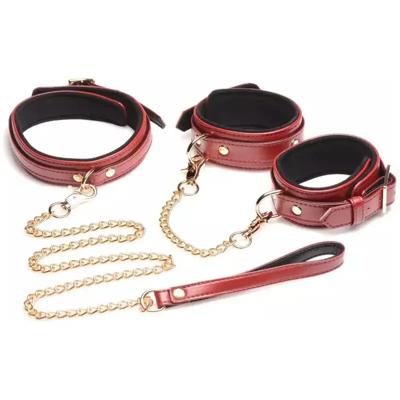 Ensemble Bondage - Master Series - 6 Piece Burgundy Bondage Set
