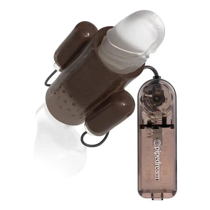 Etui pour pénis Double Vibration Ahumado