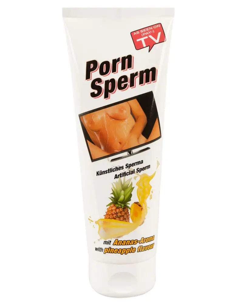 Gel lubrifiant à base d'eau arôme ananas, imitation sperme 250 ml