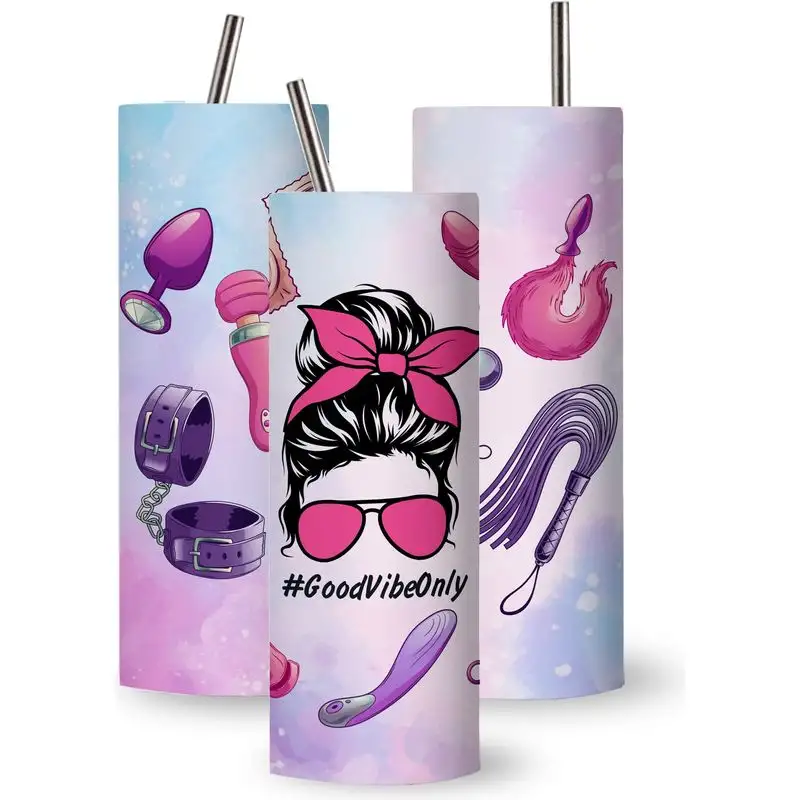 Gobelet Érotique en Acier Inoxydable #GoodVibeOnly -  20 oz / 591 ml