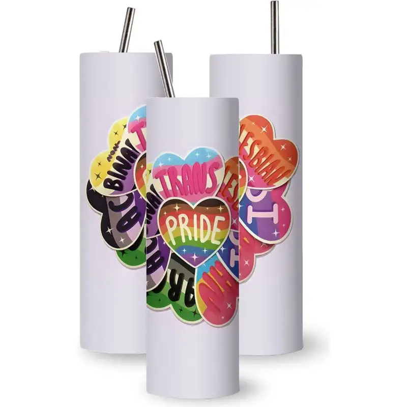 Gobelet Érotique en Acier Inoxydable Pride avec cœur - 20 oz / 591 ml