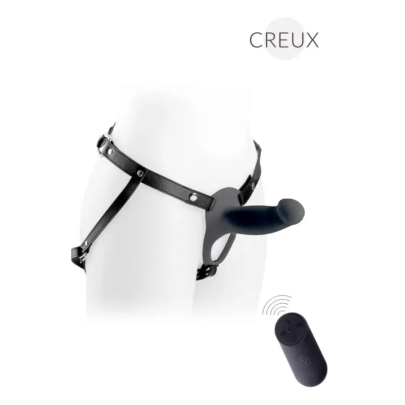 Virgite H3, gode ceinture creux et vibrant avec ouverture pour testicules