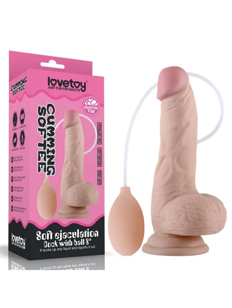 Gode Ejaculateur Cock Ball 8" Lovetoy 20x4,5cm