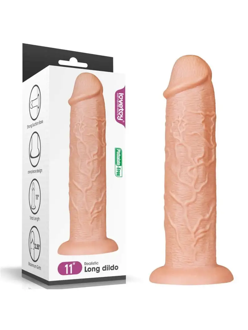 Gode Ventouse Realistic Long 11" 25x6 cm Lovetoy