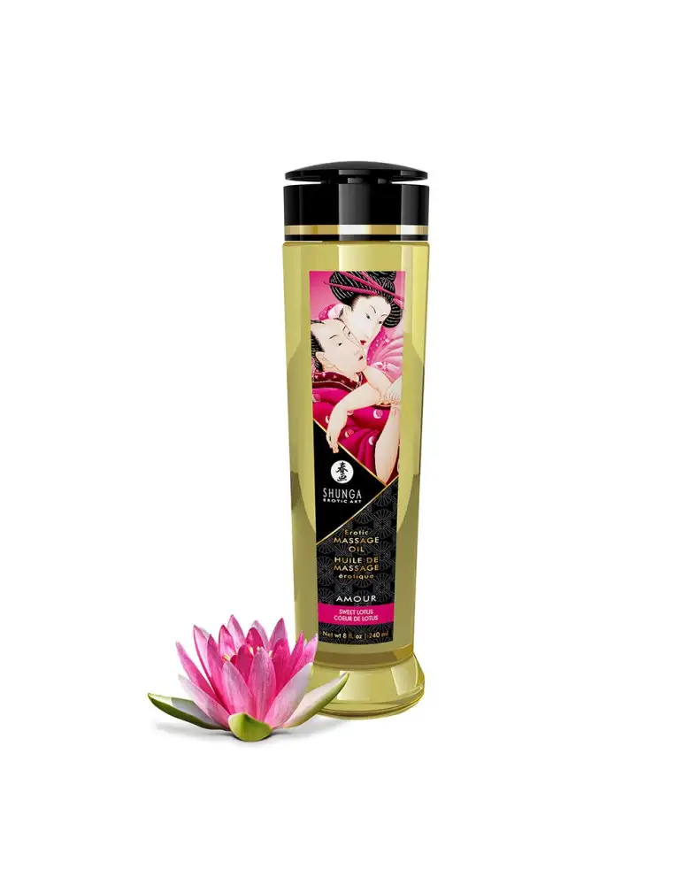 Huile de massage aphrodisiaque Coeur de Lotus 240ml