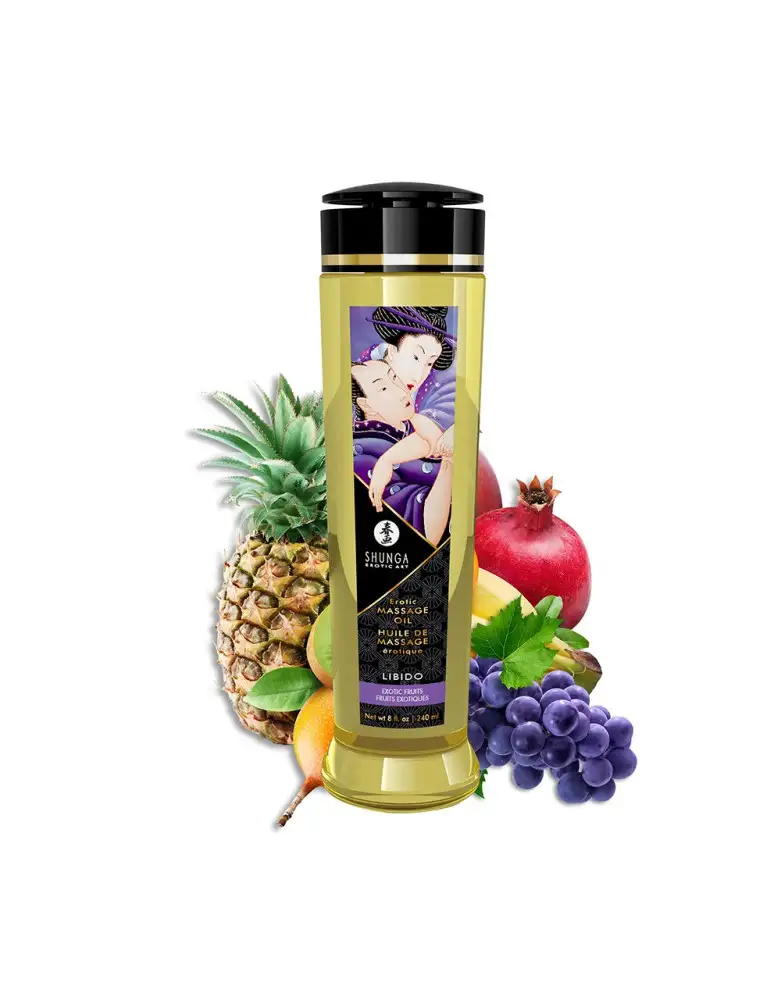 Huile de massage aphrodisiaque Fruits Exotiques 240ml