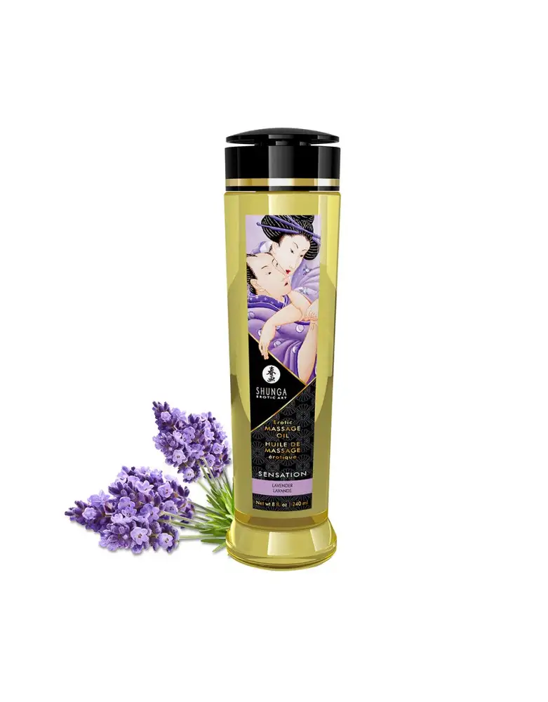 Huile de massage Sensation lavande aphrodisiaque 240ml