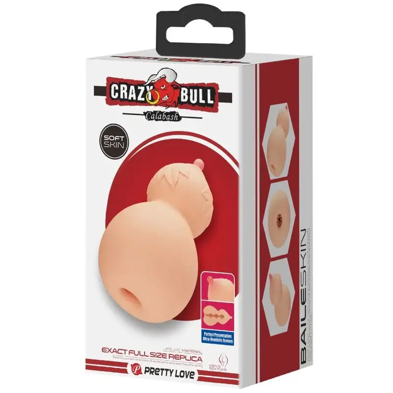 CRAZY BULL - MASTURBATEUR EN FORME DE POITRINE CALEBASSE
