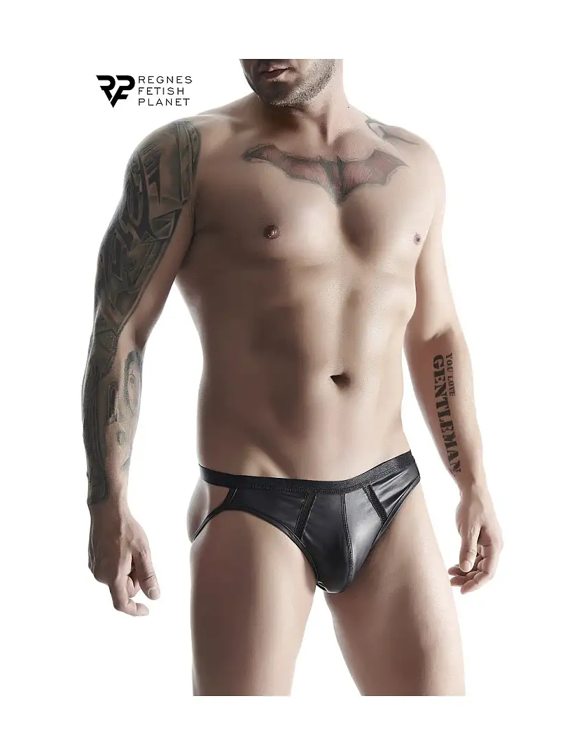 Jock strap noir wetlook - Regnes