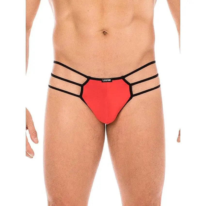 Jock Strap Rouge 3 Cordes Lookme