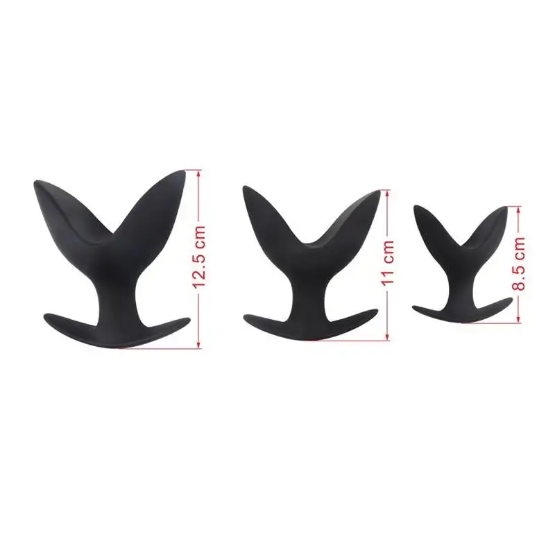 Kit 3 chevilles béantes silicone noir