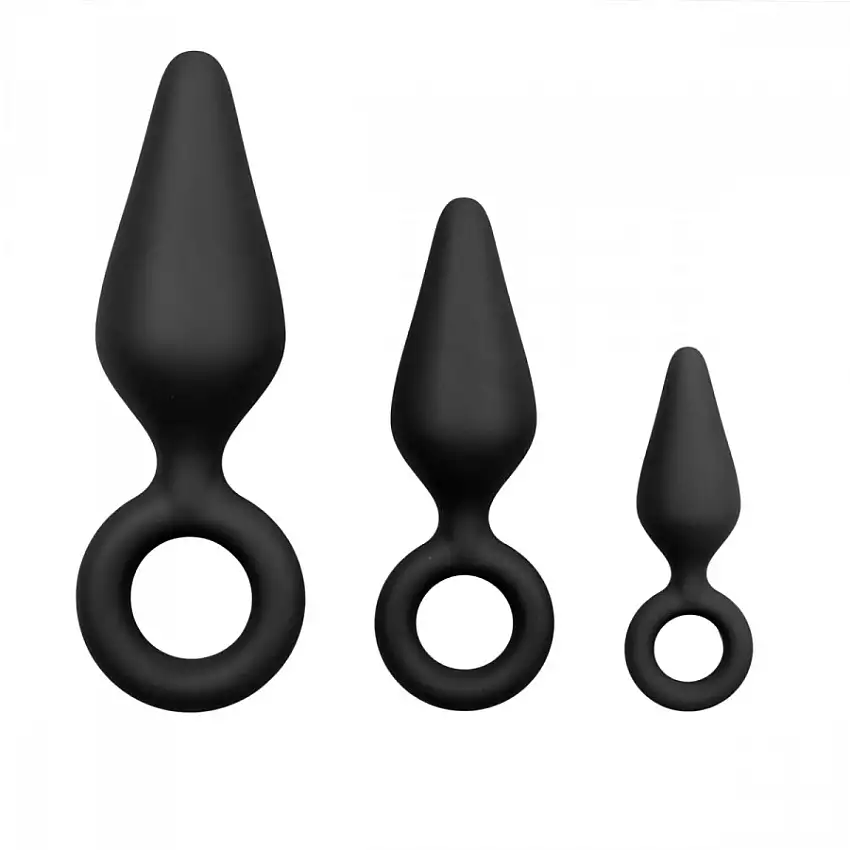 Kit 3 Plugs POINTY 10 x 4.5 cm Noir