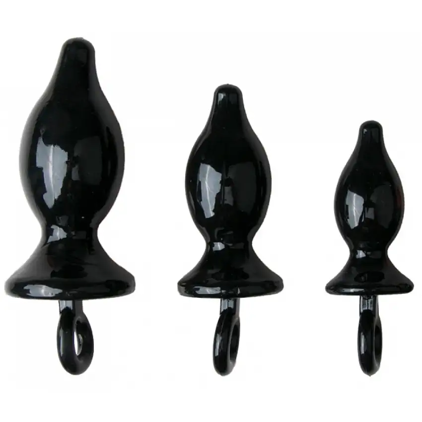 Kit de 3 plugs TET ASS Noir
