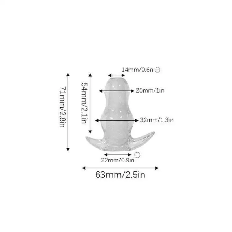 Le Tunnel Anal Silicone Onduler Transparent S