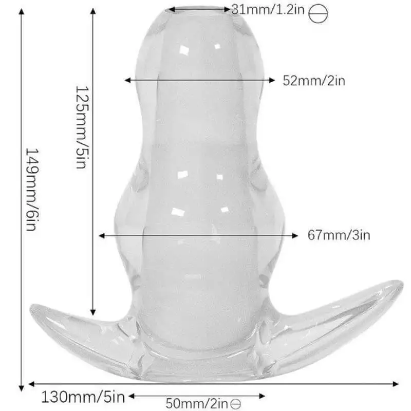 Le Tunnel Anal Silicone Onduler Transparent XXL