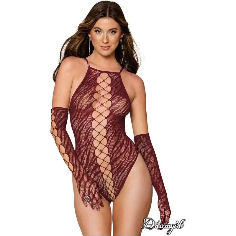 Lingerie Dreamgirl - Teddy avec gants 12809