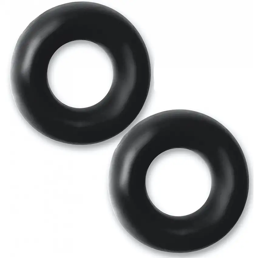 Lot de 2 Cockring Silicone STIFFY Bulge Noirs