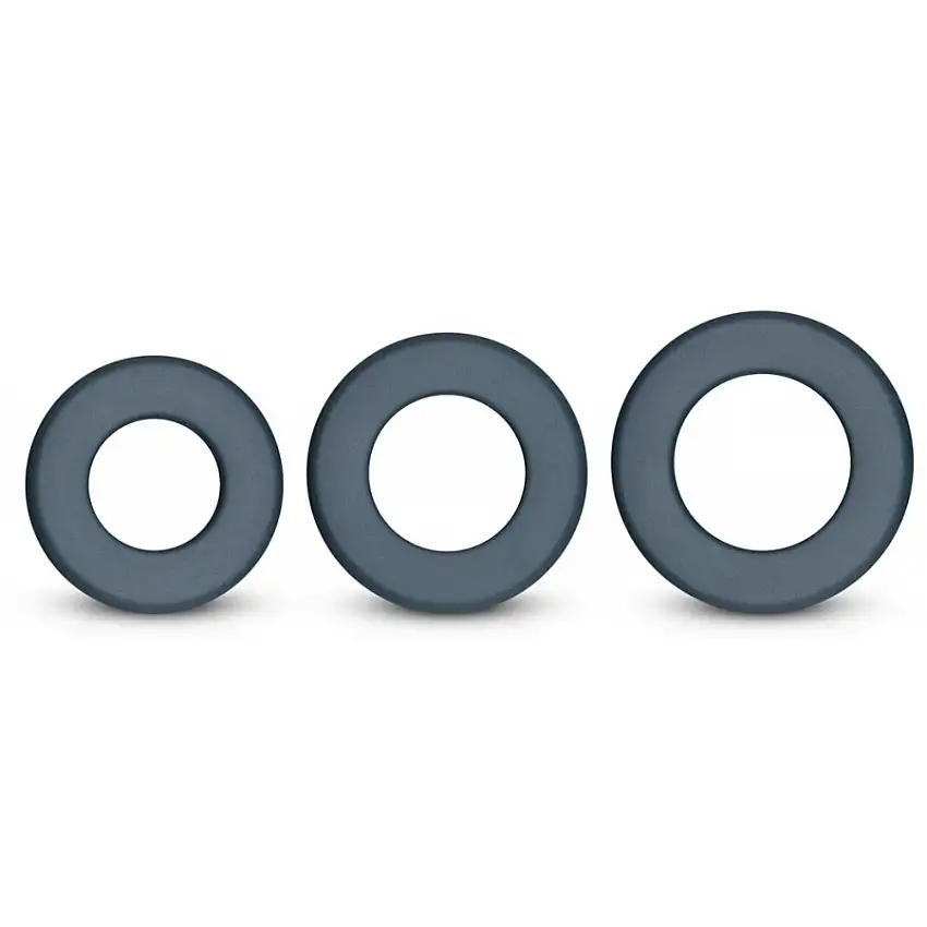 Lot de 3 Cockrings Silicone HEFTY Boners