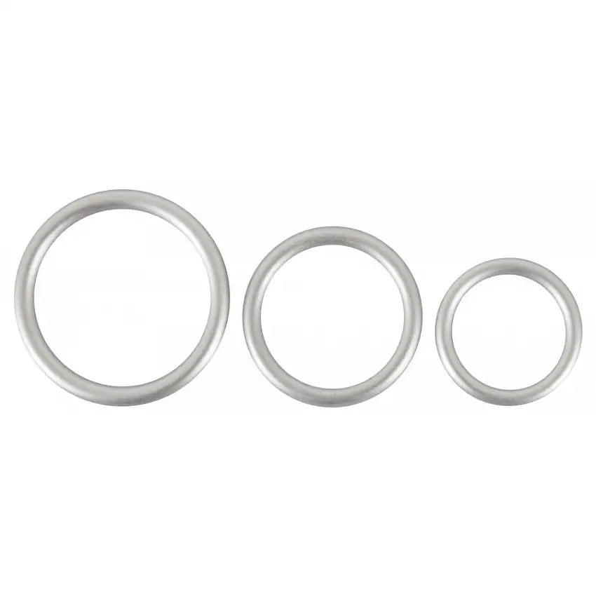 Lot de 3 cockrings Silicone THIN RING Gris