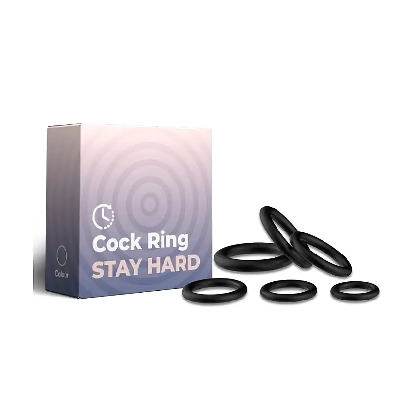 Lot de 6 Cockrings en silicone STAY STRONG
