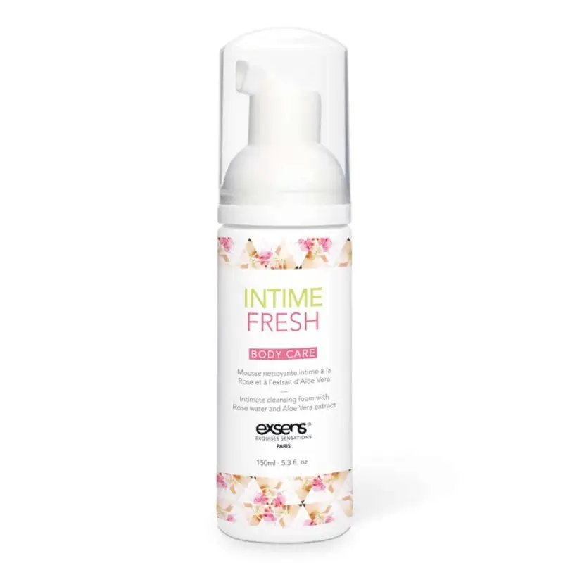 Mousse nettoyante intime rose de Damas et Aloe Vera