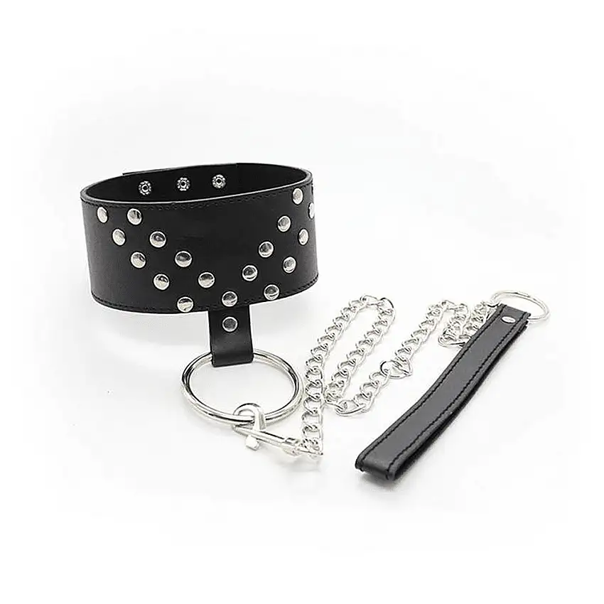 Collier ras de cou avec laisse