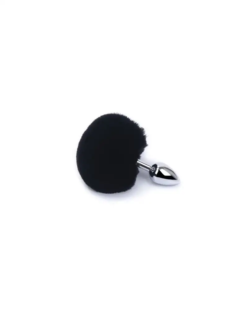Plug Anal avec Pompon Lapin Noir
