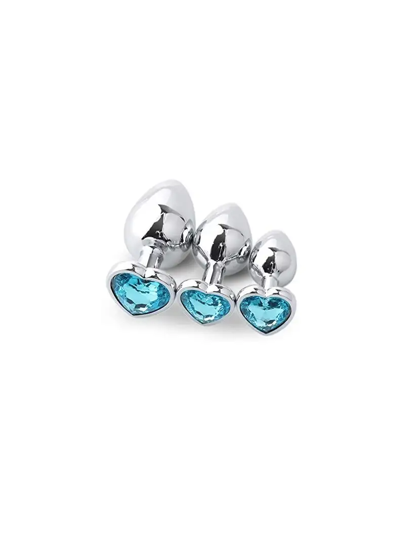 Plug Anal Bijou Coeur Turquoise
