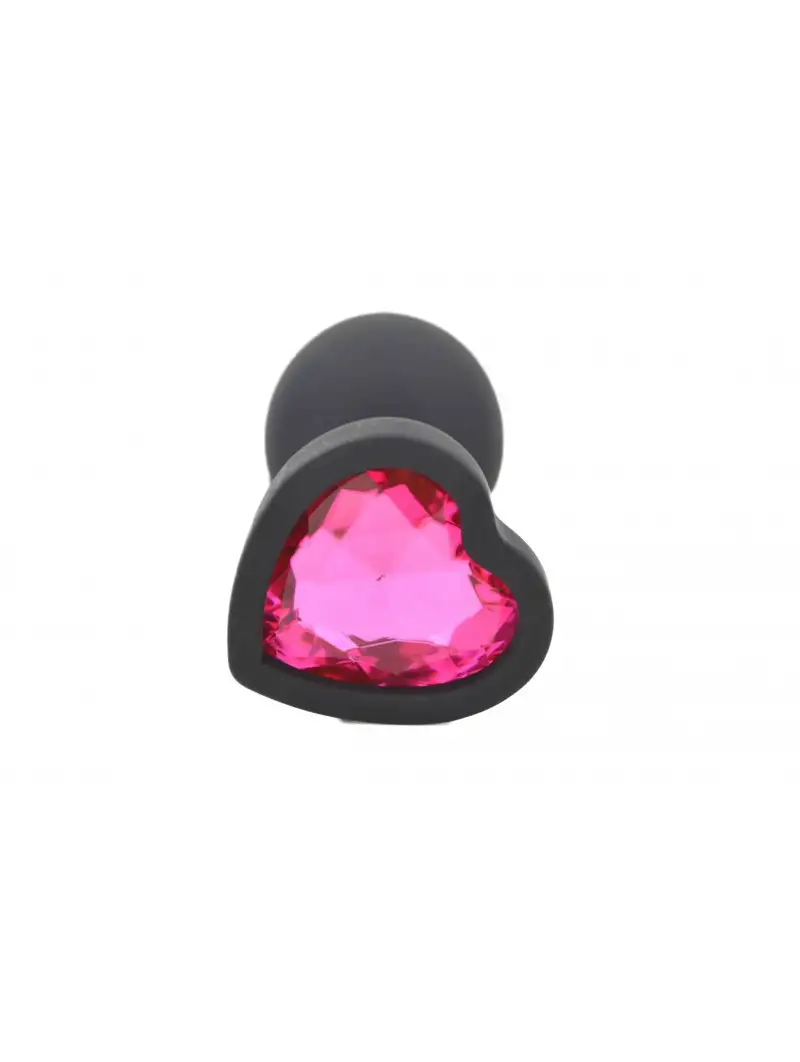 Plug Anal Silicone Bijou Coeur Fuschia