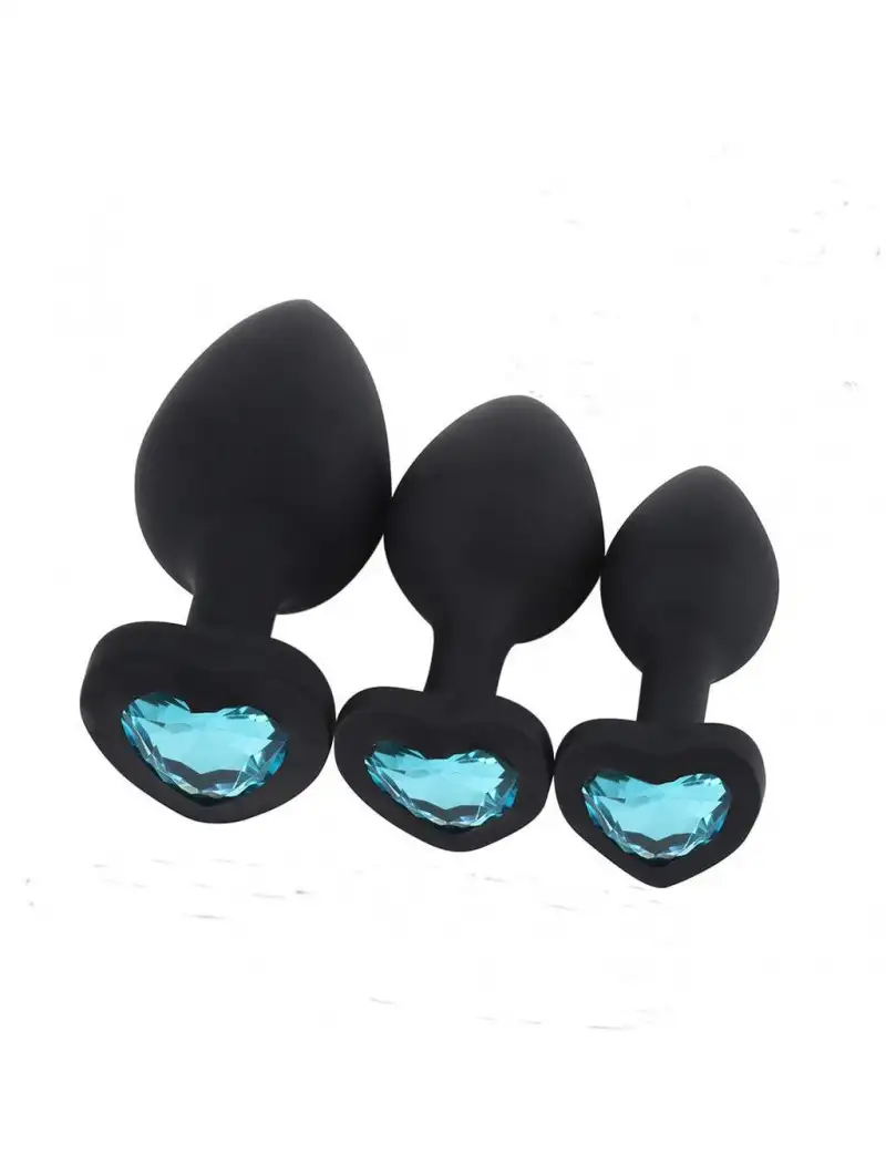 Plug Anal Silicone Bijou Coeur Turquoise