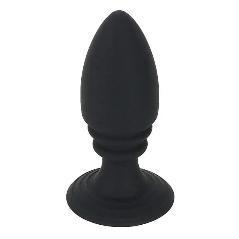 Plug Anal Silicone olive ventouse noir