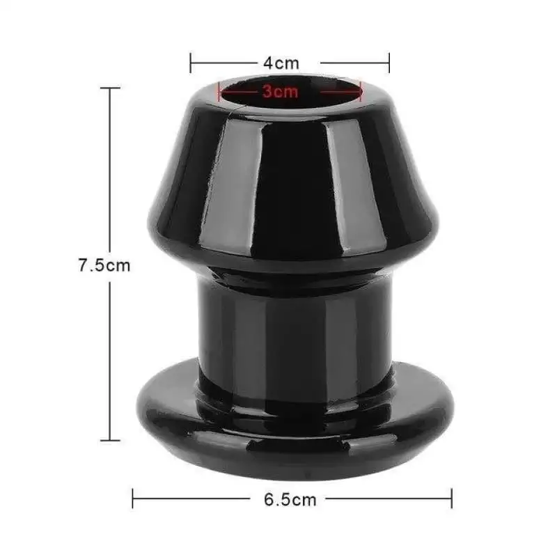 Plug Anal Tunnel silicone point Noir L