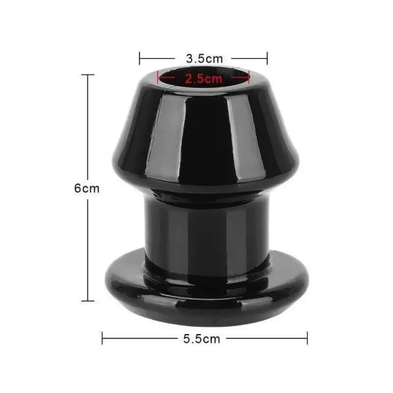 Plug Anal Tunnel silicone point Noir M