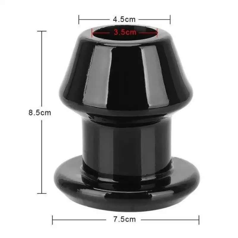Plug Anal Tunnel silicone point Noir XL