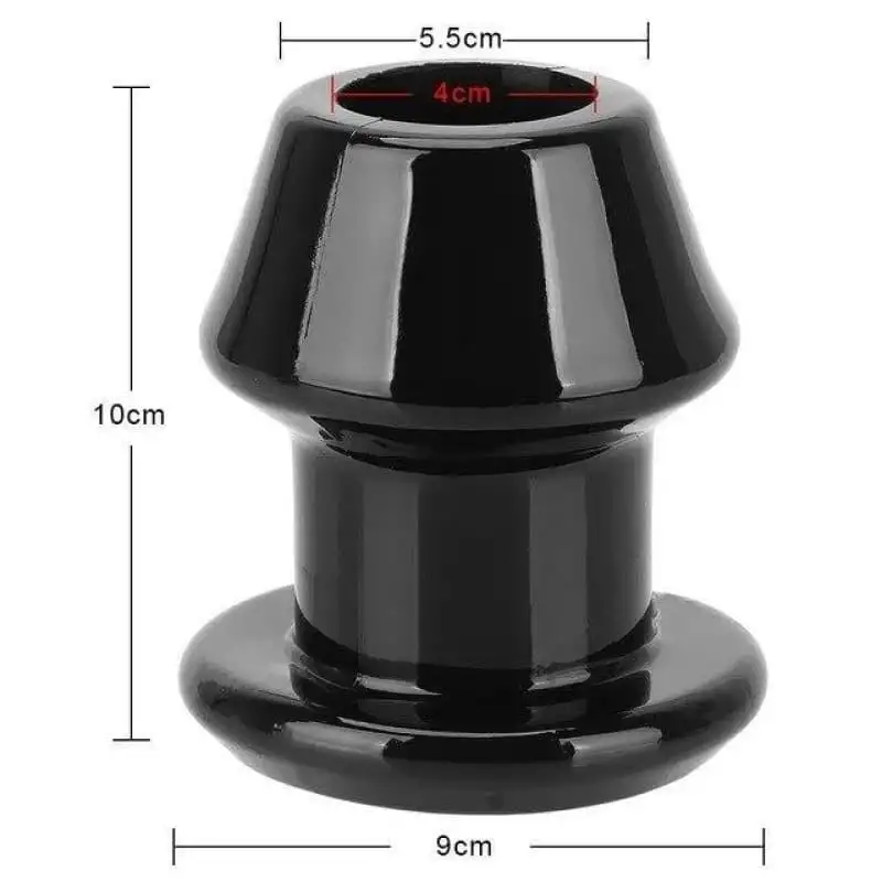 Plug Anal Tunnel silicone point Noir XXL