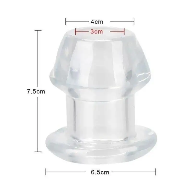 Plug Anal Tunnel silicone point Transparent L
