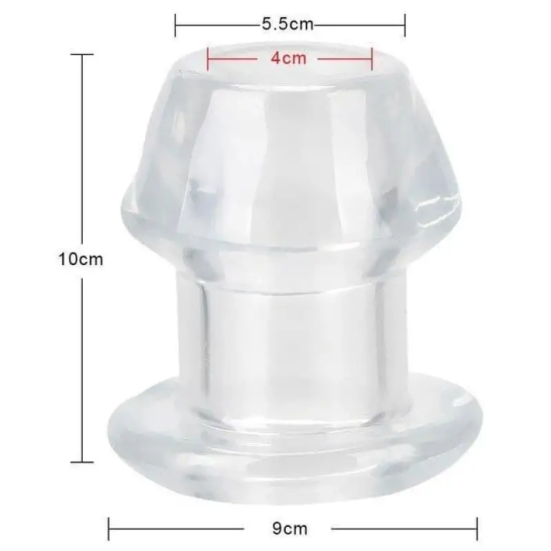 Plug Anal Tunnel silicone point Transparent XXL