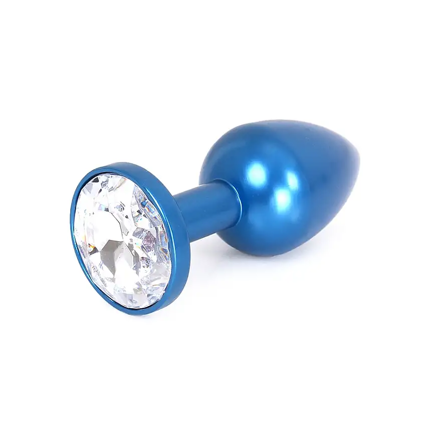 Plug Bijou Anal Alu GEM LIGHT 6 x 2.8 cm Bleu