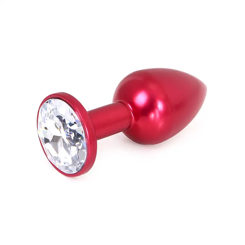 Plug Bijou Anal Alu GEM LIGHT 6 x 2.8 cm Rouge